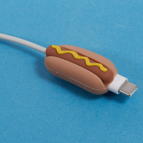 USB-C Kabelbeskytter - Hotdog m. Sennep