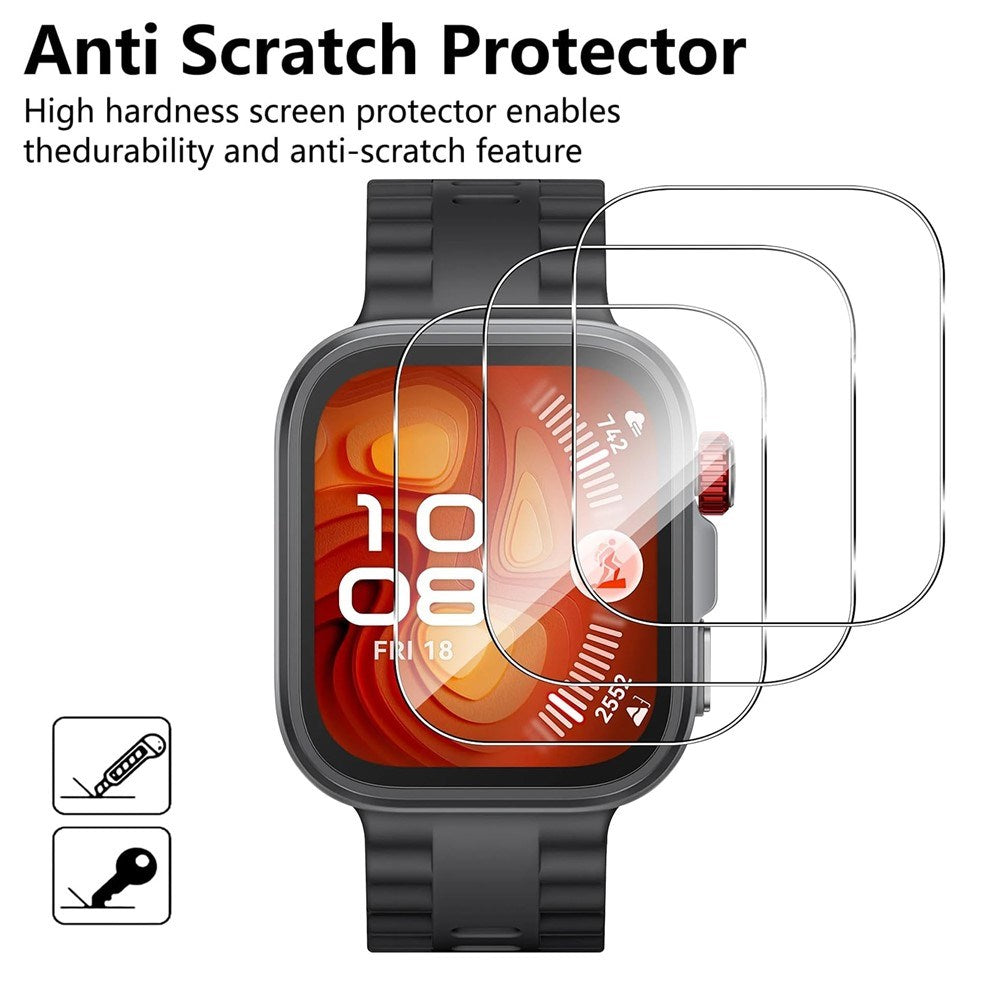 Huawei Watch Fit 4 Pro Beskyttelsesfilm - 3 stk - Gennemsigtig