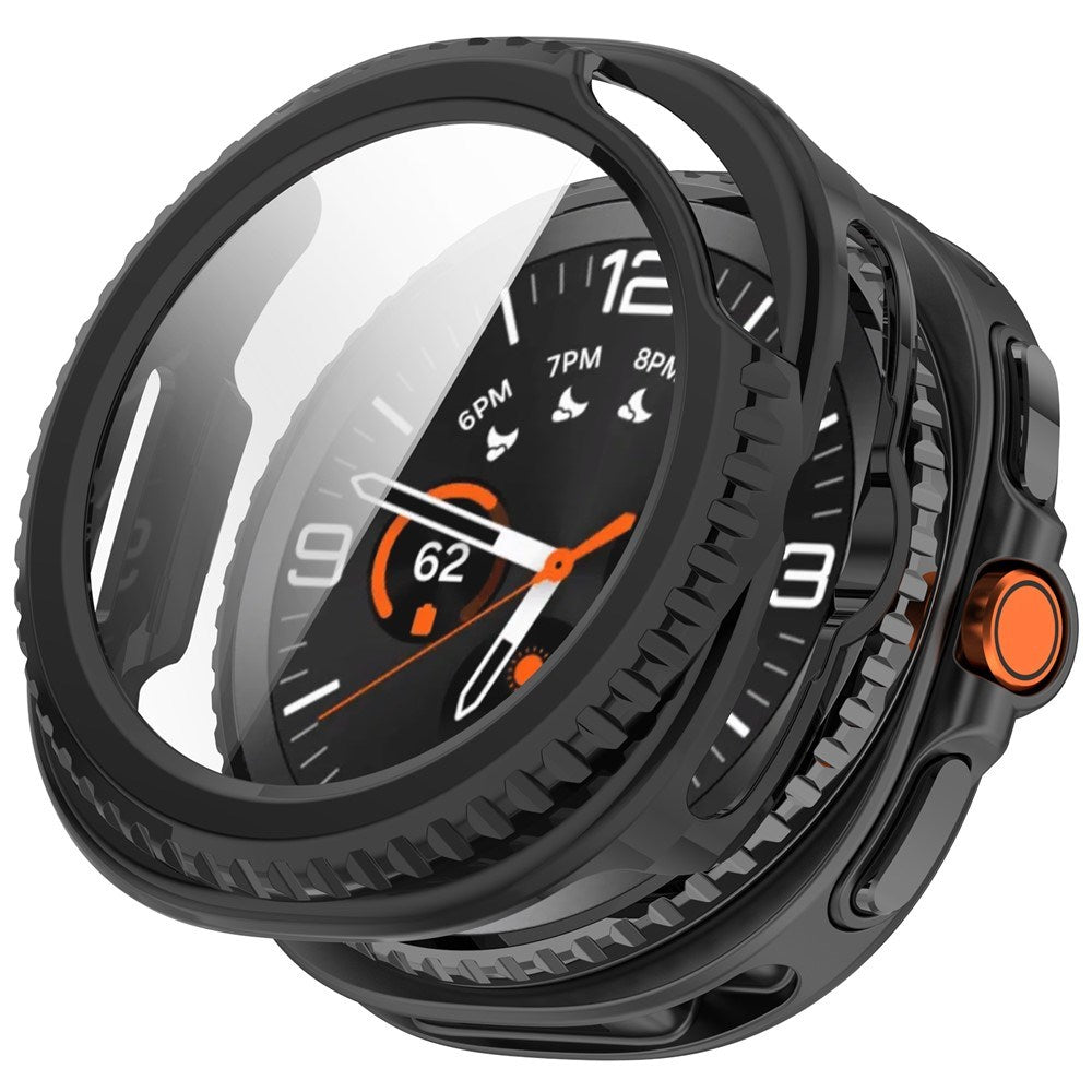 Samsung Galaxy Watch 8 Classic (46mm) Hårdt Plastik Cover m. Indbygget Skærmbeskyttelse - Sort