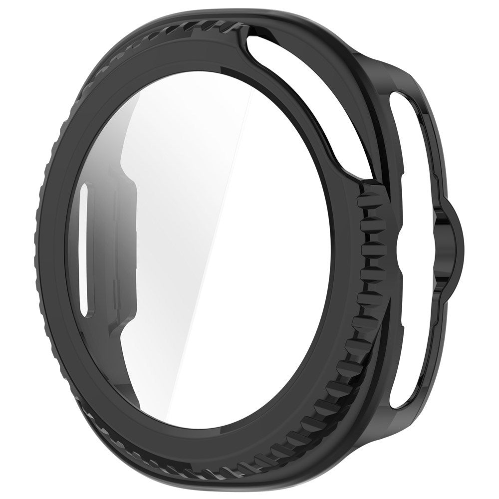 Samsung Galaxy Watch 8 Classic (46mm) Hårdt Plastik Cover m. Indbygget Skærmbeskyttelse - Sort