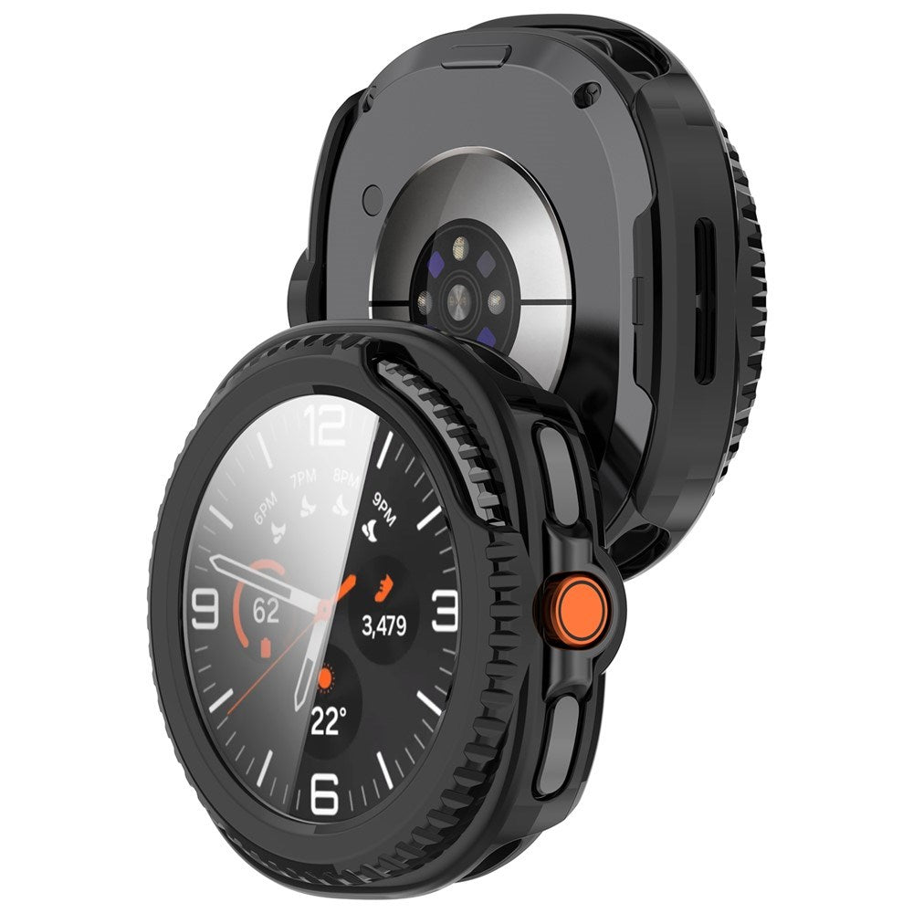 Samsung Galaxy Watch 8 Classic (46mm) Hårdt Plastik Cover m. Indbygget Skærmbeskyttelse - Sort