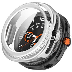 Samsung Galaxy Watch 8 Classic (46mm) Hårdt Plastik Cover m. Indbygget Skærmbeskyttelse - Mat Sølv