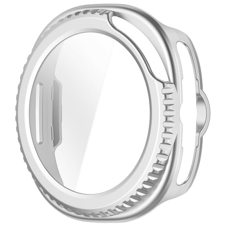 Samsung Galaxy Watch 8 Classic (46mm) Hårdt Plastik Cover m. Indbygget Skærmbeskyttelse - Mat Sølv