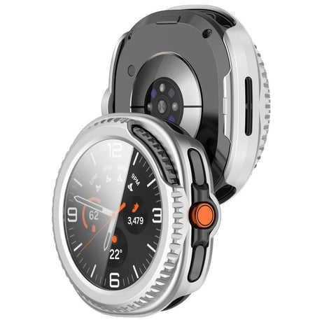 Samsung Galaxy Watch 8 Classic (46mm) Hårdt Plastik Cover m. Indbygget Skærmbeskyttelse - Mat Sølv