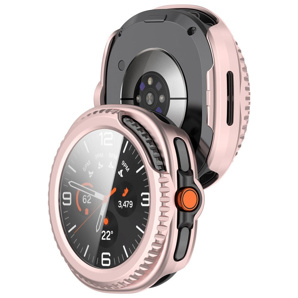 Samsung Galaxy Watch 8 Classic (46mm) Hårdt Plastik Cover m. Indbygget Skærmbeskyttelse - Lyserød