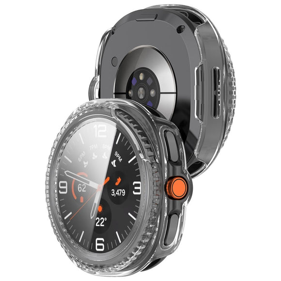 Samsung Galaxy Watch 8 Classic (46mm) Hårdt Plastik Cover m. Indbygget Skærmbeskyttelse - Gennemsigtig