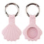 Apple AirTag Silikone Cover m. 3D Design & Nøglering - Lyserød Muslingeskal