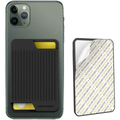 Silikone Kortholder Stick-on - Sort