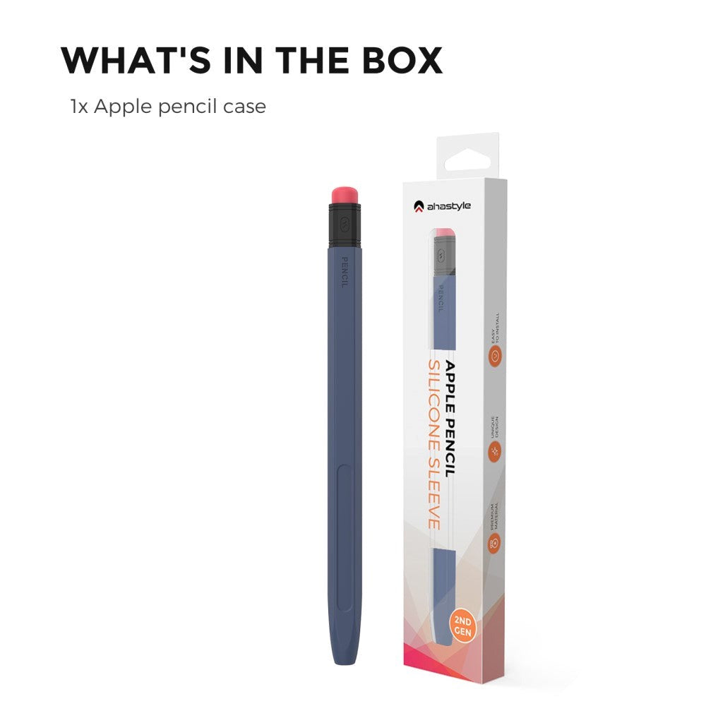 Apple Pencil 2 Gen. Silikone Blyant Cover - Midnatsblå