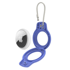 Hårdt Plastik AirTag Cover m. Stålwire - Blå