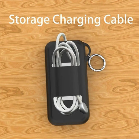 Apple Vision Pro Batteri Silikone Cover m. Nøglering - Blå