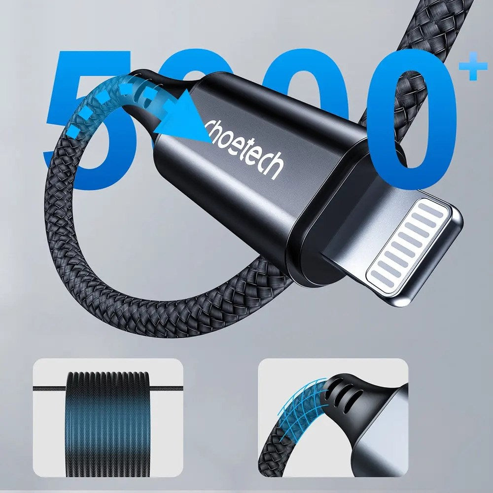Choetech AUX007 Lightning til 3.5mm Minijack Kabel - 1m - Sort