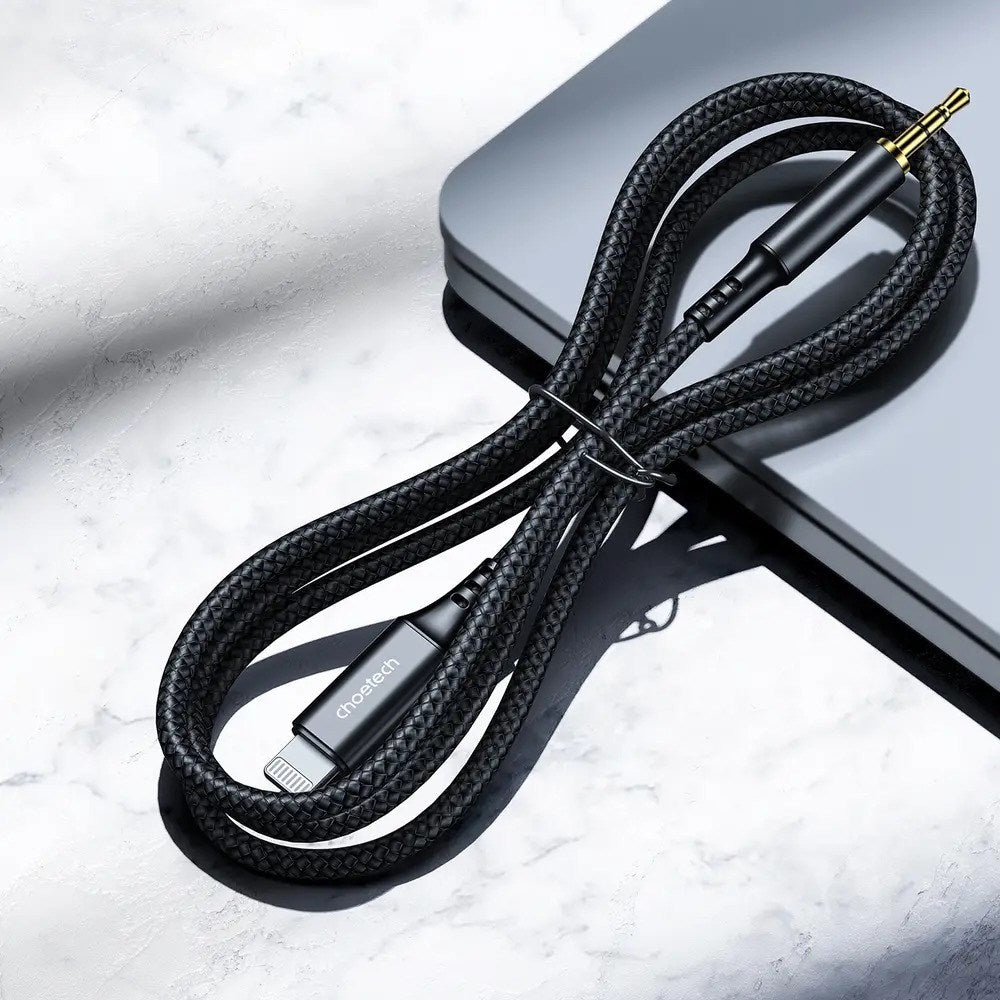 Choetech AUX009 Lightning til 3.5mm Minijack Kabel - 2m - Sort
