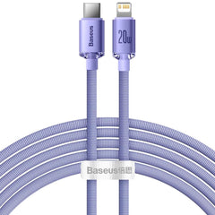 Baseus Cafule 2m 20W Kabel USB-C til Lightning - Lilla