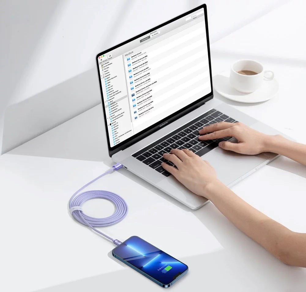 Baseus Cafule 2m 20W Kabel USB-C til Lightning - Lilla