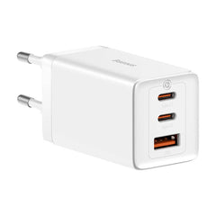 Baseus GaN5 Pro 65W Vægoplader m. 2 x USB-C & 1 x USB-A - Hvid