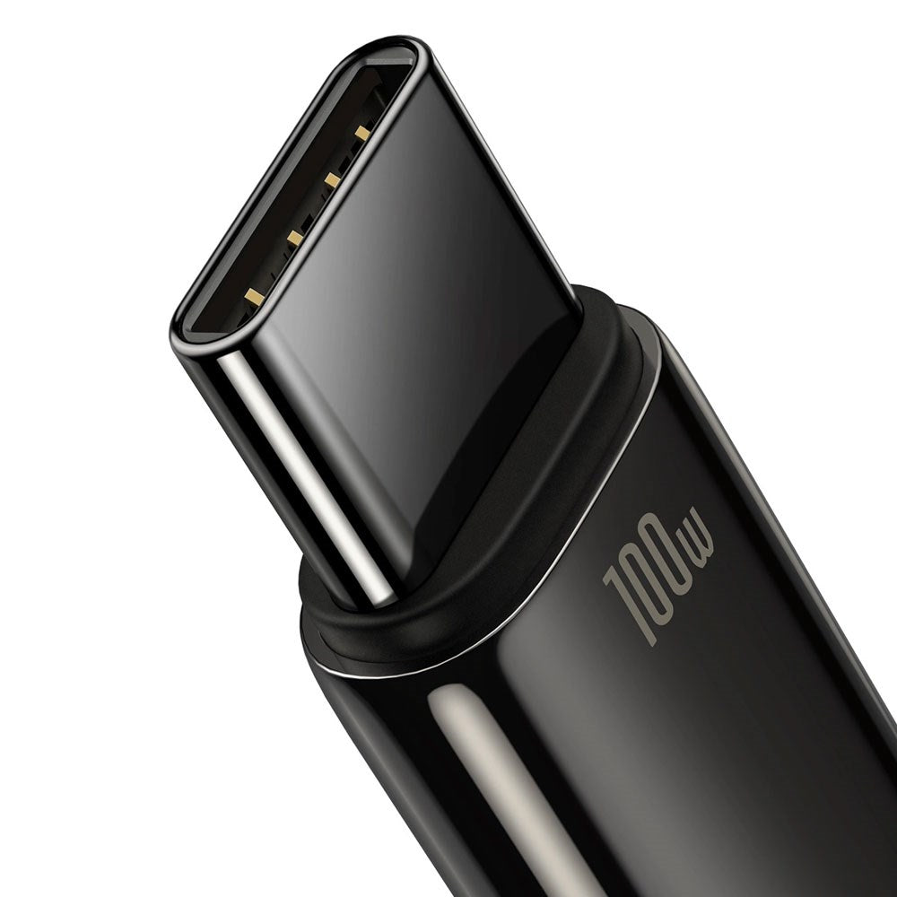 Baseus 100W USB-A til USB-C Kabel 480Mb/s - 1m - Sort
