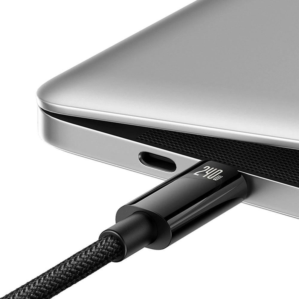 Baseus 240W USB-C til USB-C Kabel 480Mb/s - 2m - Sort