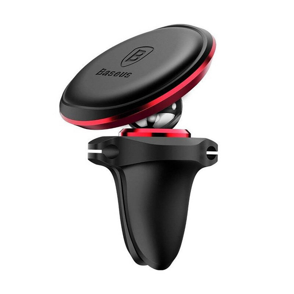 Baseus 360 Graders Magnetisk Mobilholder til Bil m. Kabelholder - Sort / Rød