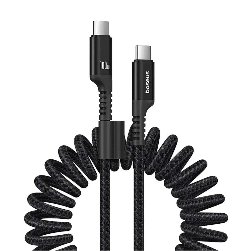 Baseus 100W USB-C til USB-C Fish-Eye Kabel - 1m - Sort