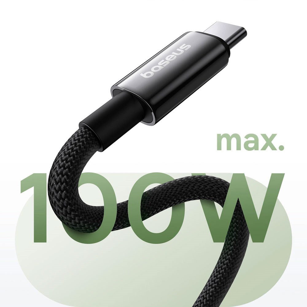Baseus 100W USB-C til USB-C Kabel 480Mb/s - 1m - Sort