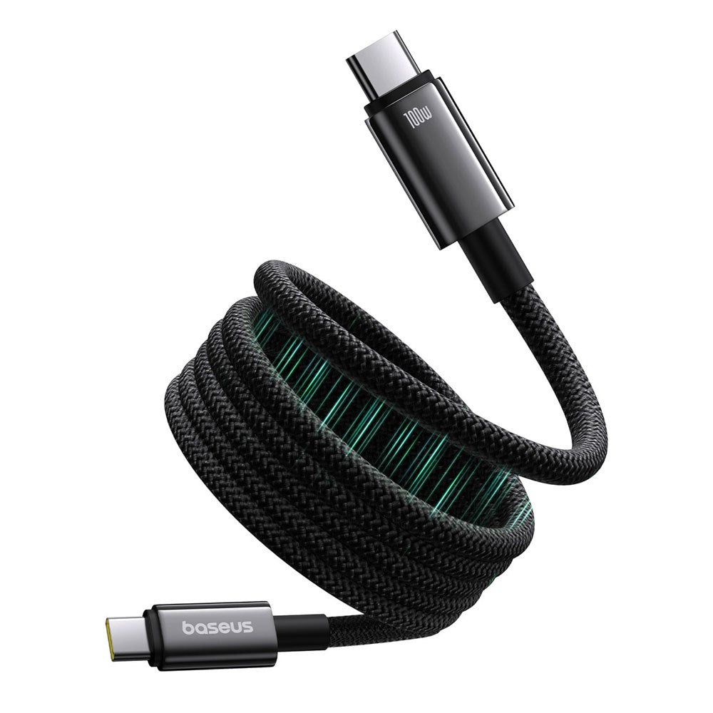 Baseus 100W USB-C til USB-C Kabel 480Mb/s - 1m - Sort