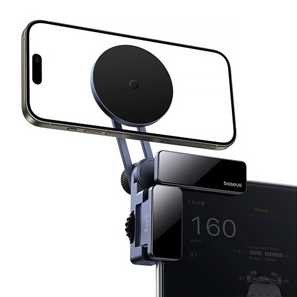 Baseus MaxView Display Mobilholder til Bil - MagSafe Kompatibel - Sort