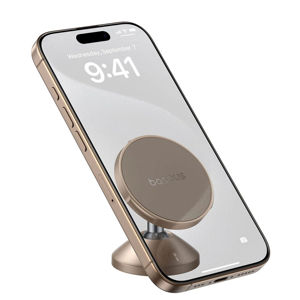 Baseus GoTrip Mobilholder til Bil - Forrude / Instrumentbræt - MagSafe Kompatibel - Guld