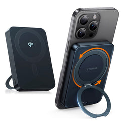 TORRAS Magnetisk 15W Power Bank 10.000mAh m. Kickstand - Sort
