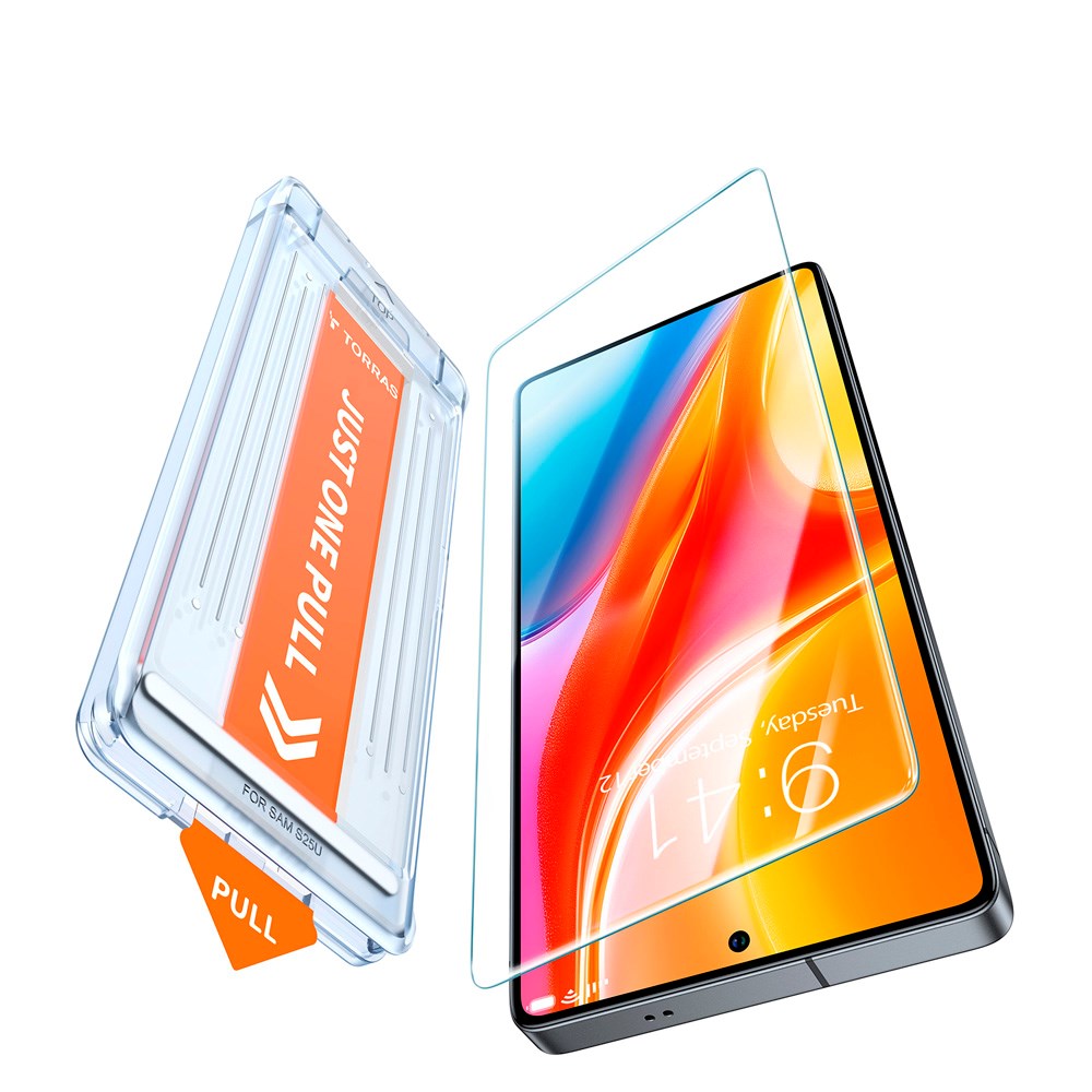 TORRAS Samsung Galaxy S25 Ultra Skærmbeskyttelse - Hærdet Glas - Gennemsigtig