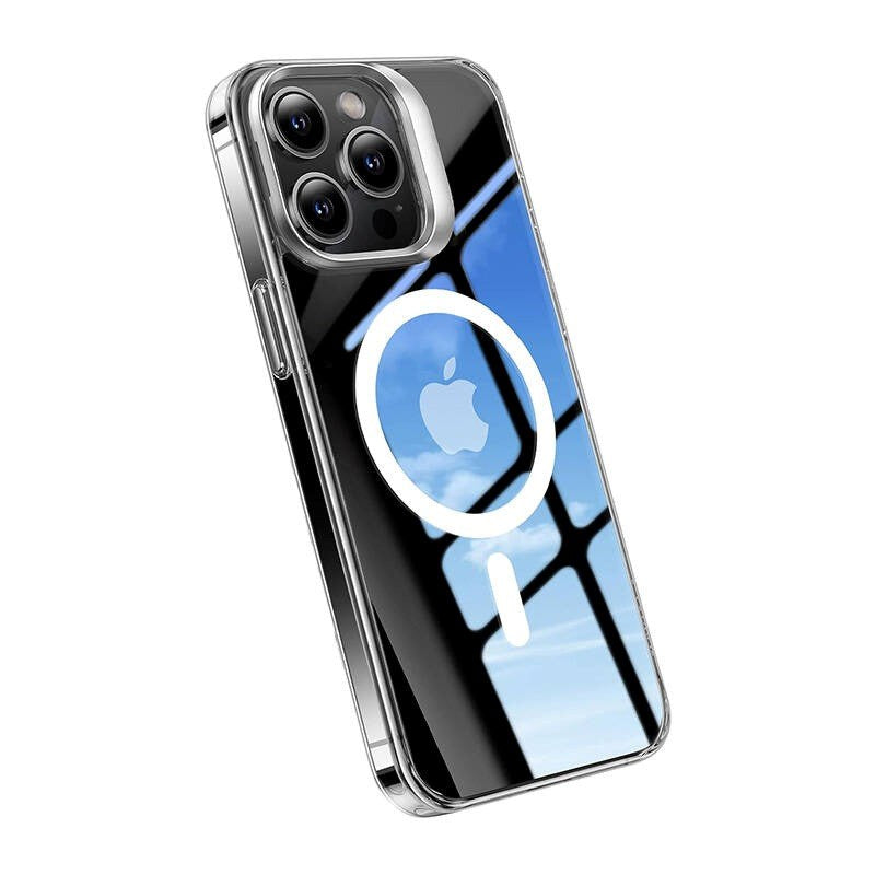 TORRAS iPhone 15 Lstand Hybrid Plastik Cover - MagSafe Kompatibel - Gennemsigtig