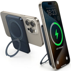 TORRAS Magnetisk 15W Power Bank 5.000mAh m. Kickstand - Sort