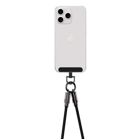 Devia 2-i-1 Mobilstrop & USB-C til Lightning Kabel - Sort