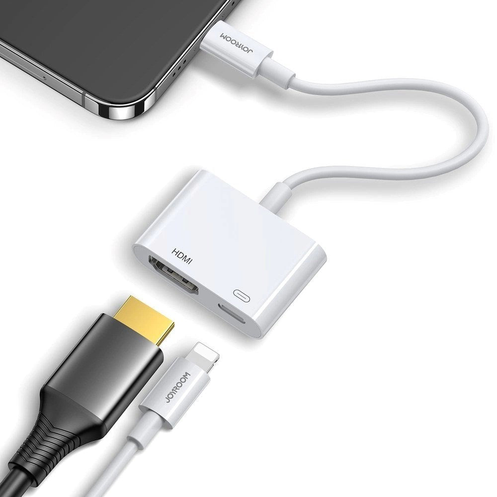 Joyroom HDMI-Adapter til Lightning (Han) m. Lightning Stik (Hun) - Hvid