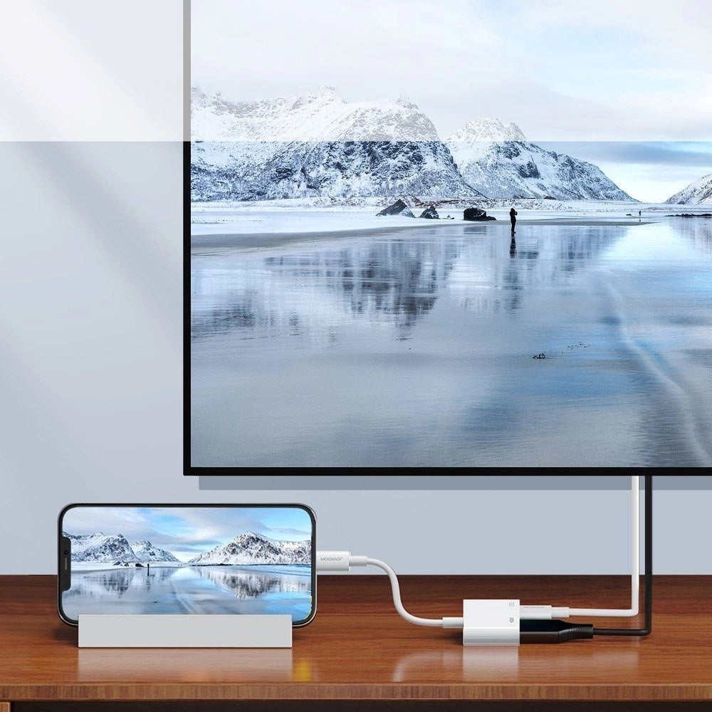 Joyroom HDMI-Adapter til Lightning (Han) m. Lightning Stik (Hun) - Hvid