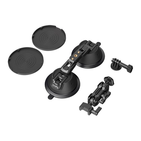 SmallRig 3566 Universal Actionkamera Mount m. Dual Sugekopper - Sort