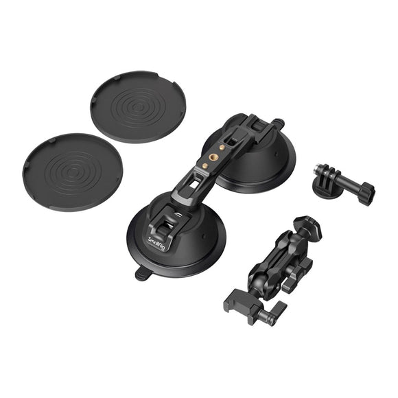 SmallRig 3566 Universal Actionkamera Mount m. Dual Sugekopper - Sort