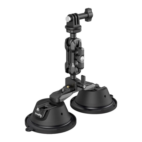 SmallRig 3566 Universal Actionkamera Mount m. Dual Sugekopper - Sort