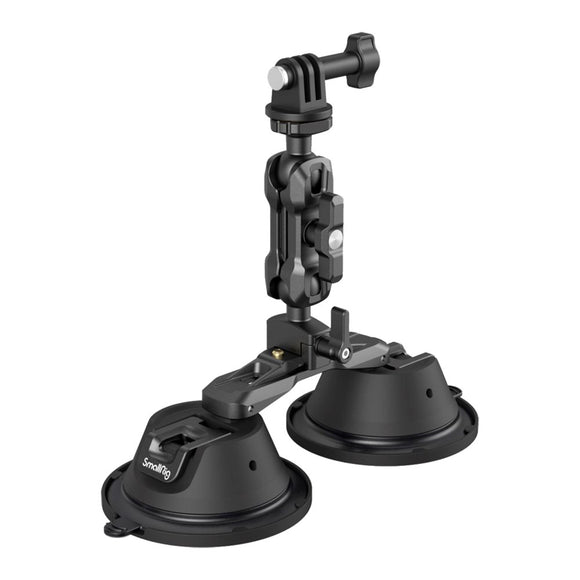 SmallRig 3566 Universal Actionkamera Mount m. Dual Sugekopper - Sort