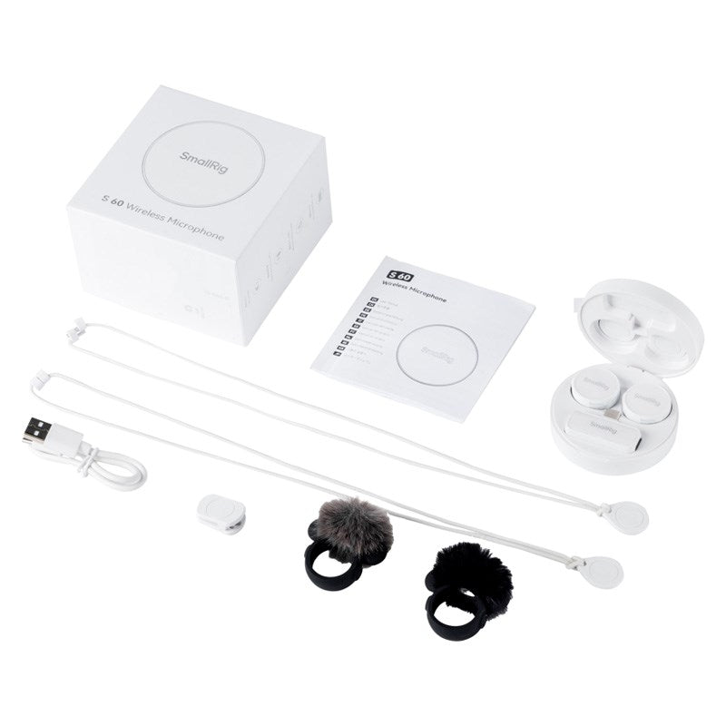 SmallRig S 60 Trådløs Mikrofon - USB-C - Hvid
