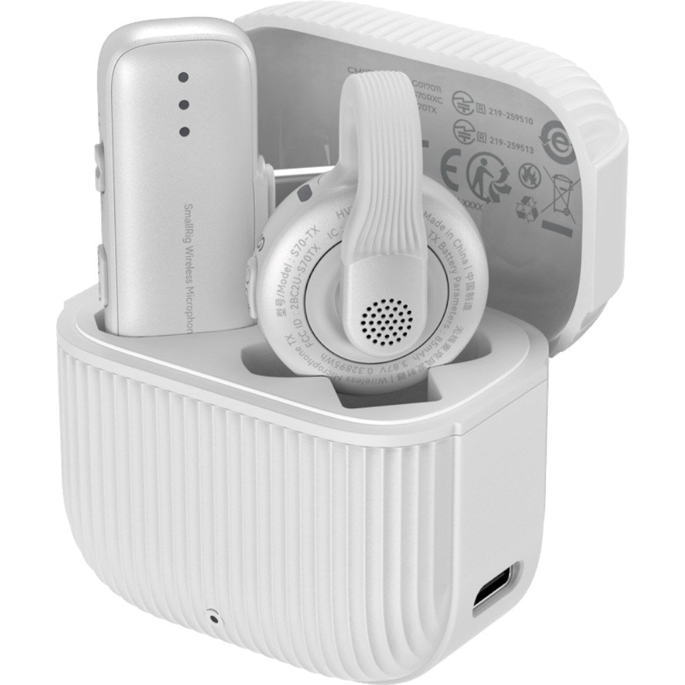 SmallRig 5719 Trådløs Mikrofon m. USB-C Adapter - Hvid
