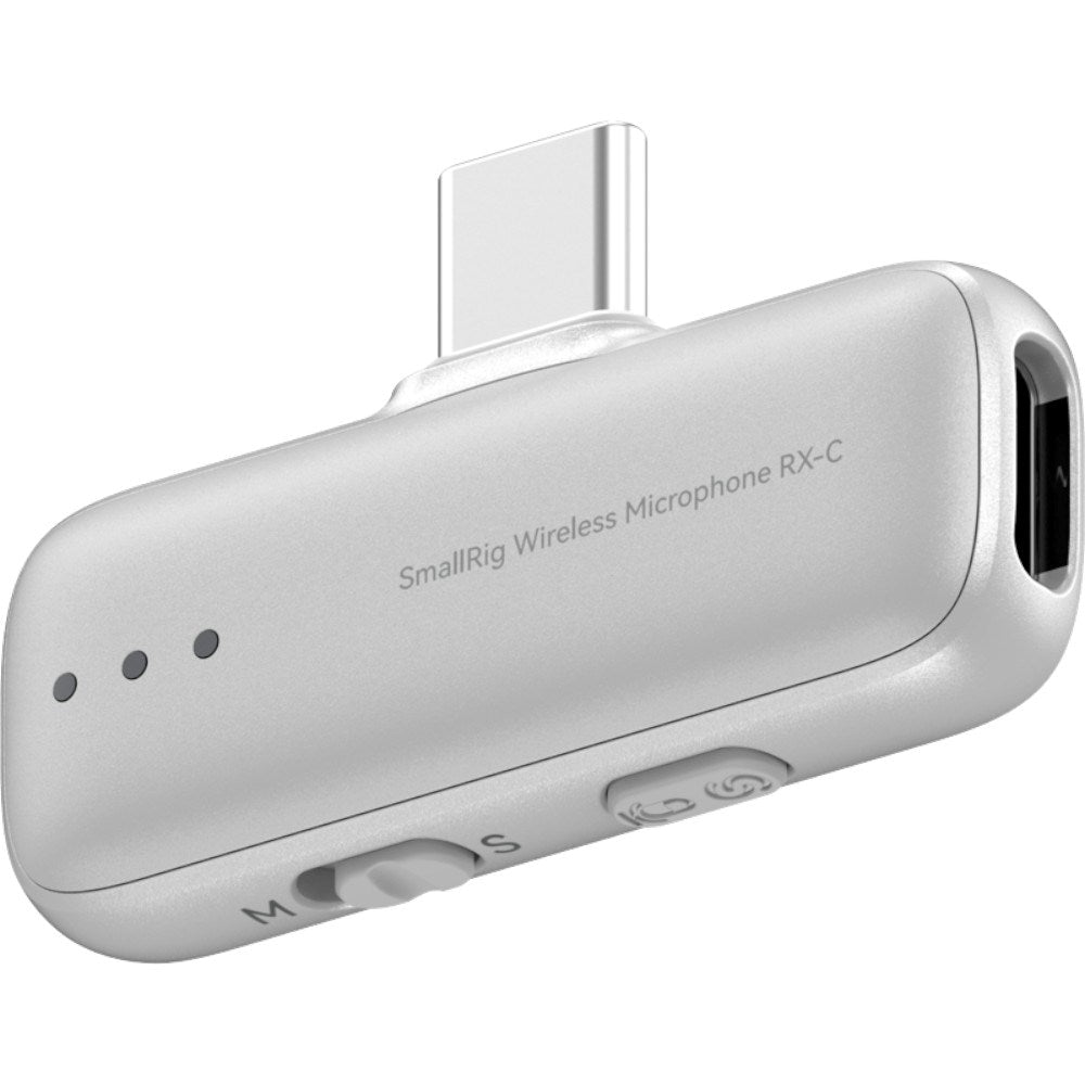 SmallRig 5719 Trådløs Mikrofon m. USB-C Adapter - Hvid