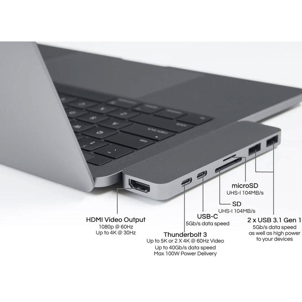Hyper HyperDrive Duo 7-i-2 USB-C Hub - Grå
