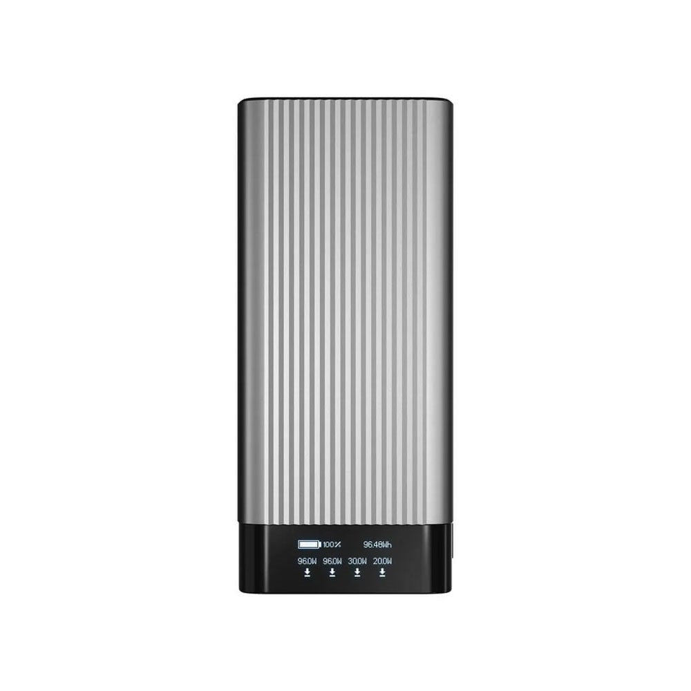 Hyper HyperJuice 245W Powerbank 27.000mAh m. 4 x USB-C & Display - Grå / Sort