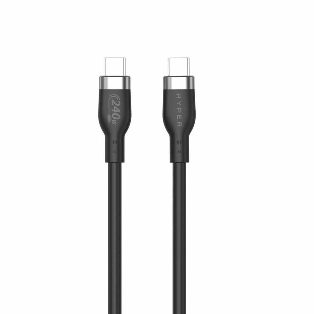 Hyper HyperJuice 240W Silikone USB-C til USB-C Kabel - 1m - Sort
