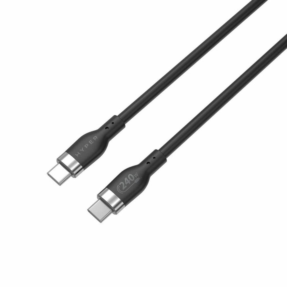 Hyper HyperJuice 240W Silikone USB-C til USB-C Kabel - 1m - Sort