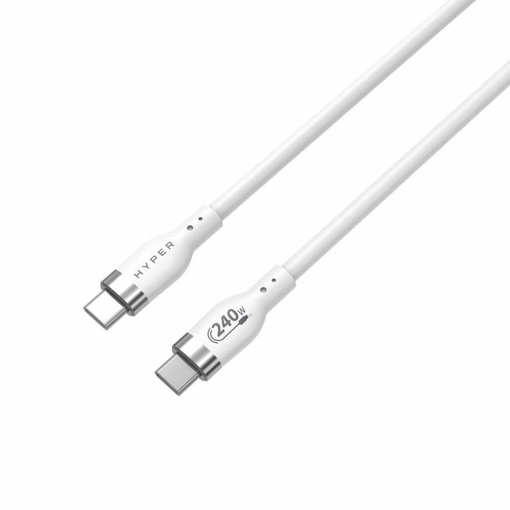Hyper HyperJuice 240W Silikone USB-C til USB-C Kabel - 1m - Hvid