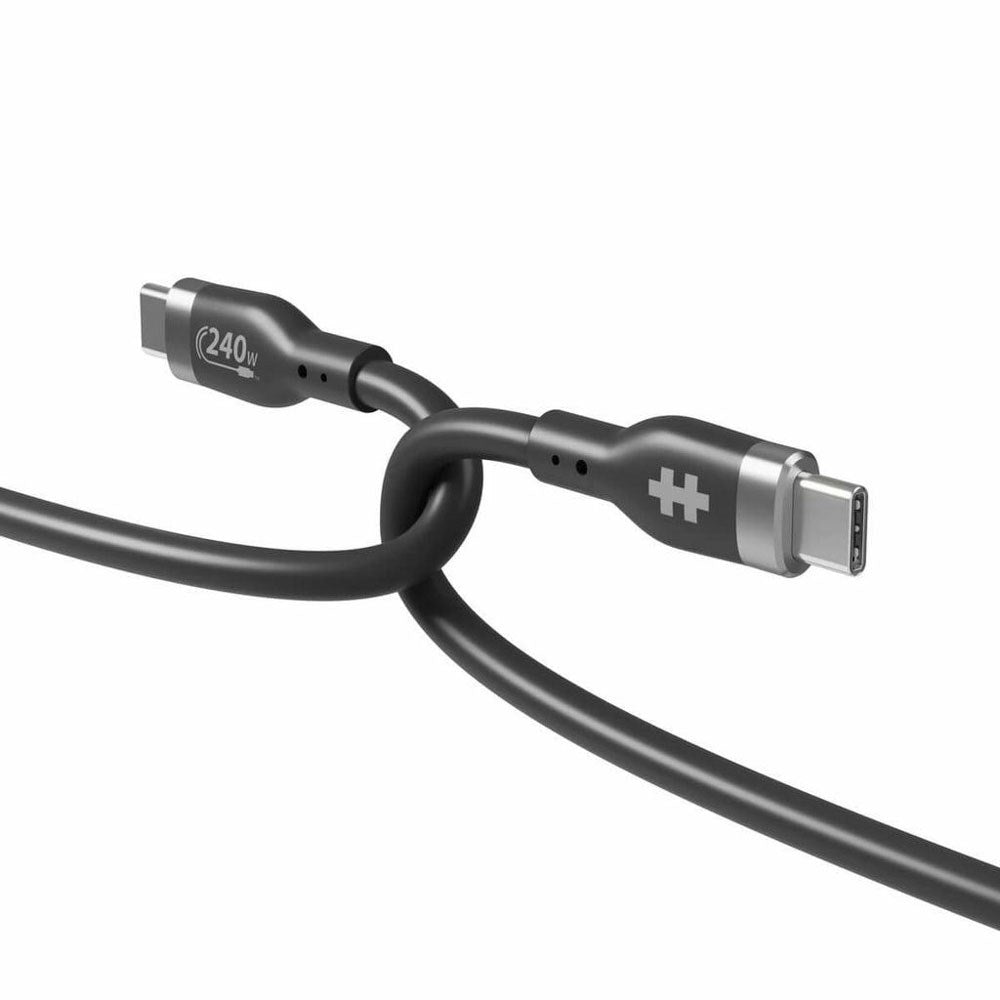 Hyper HyperJuice 240W Silikone USB-C til USB-C Kabel - 2m - Sort