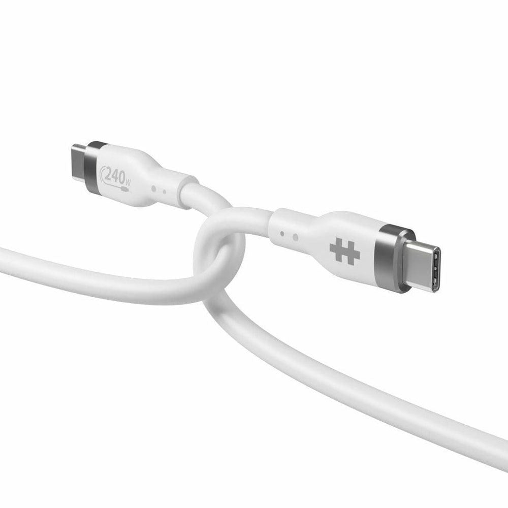 Hyper HyperJuice 240W Silikone USB-C til USB-C Kabel - 2m - Hvid
