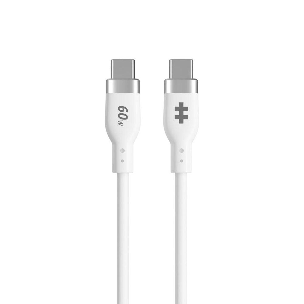 Hyper HyperJuice 60W Silikone USB-C til USB-C Kabel - 1.5m - Hvid